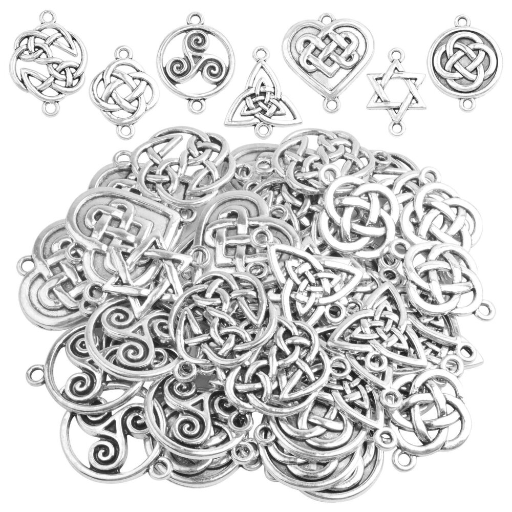 7895 42pcs Celtic Knot Charms Irish Traditional Pendants Tibetan Alloy